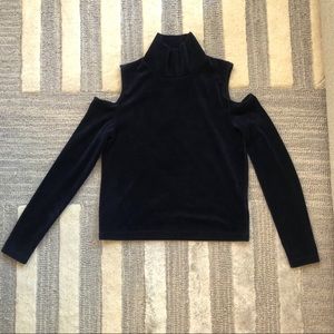 Zara velvet cutout sweater